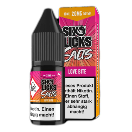 (EX) Six Licks - Nikotinsalz - Love Bite 10ml 20mg